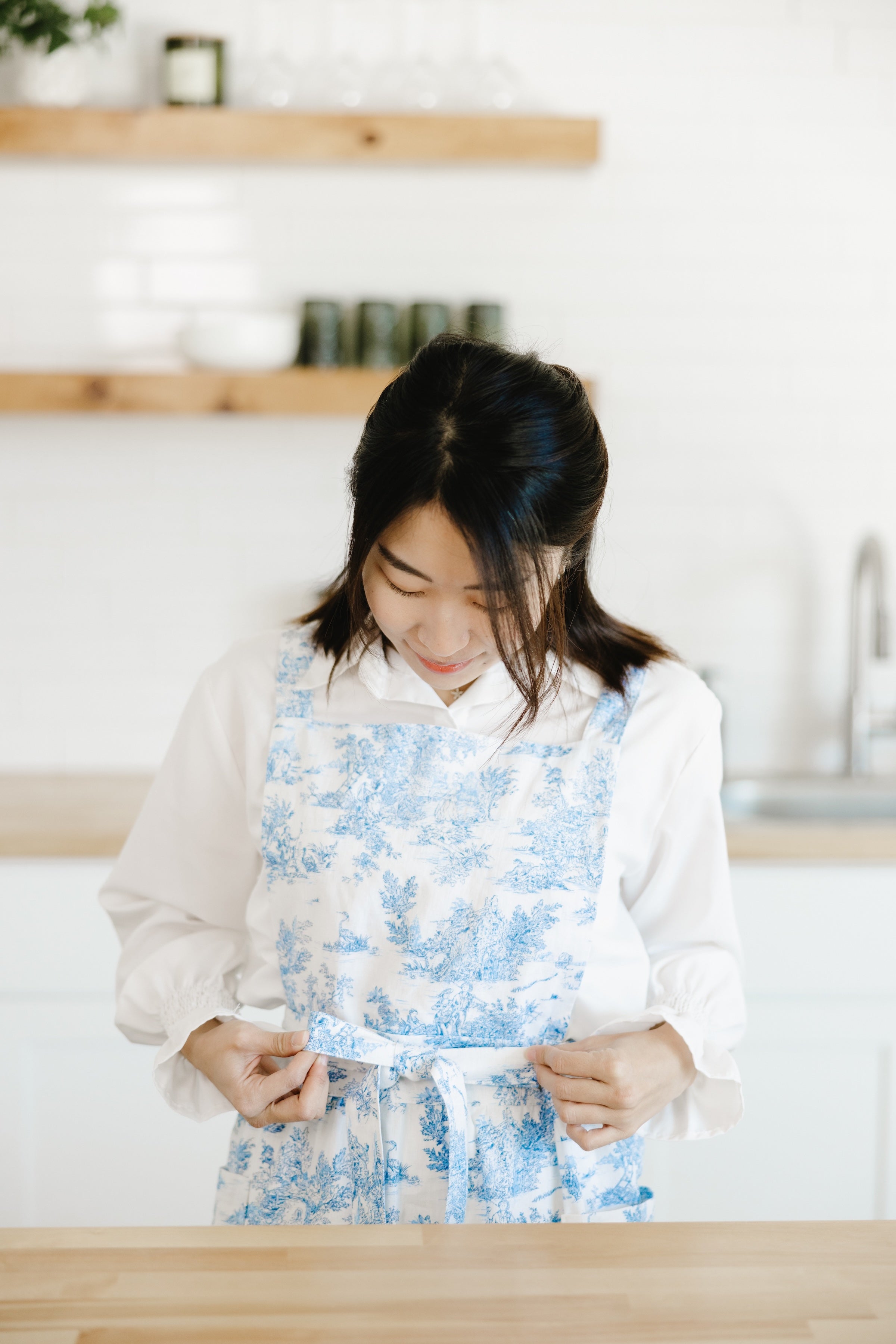 With Grace - Long Sleeveless Cotton Linen Apron